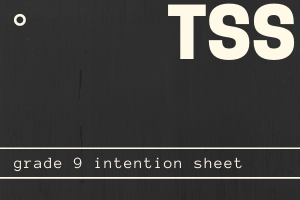 intention sheet