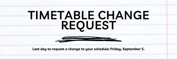 Timetable Change Request Banner