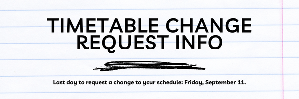 Timetable Change Request Banner